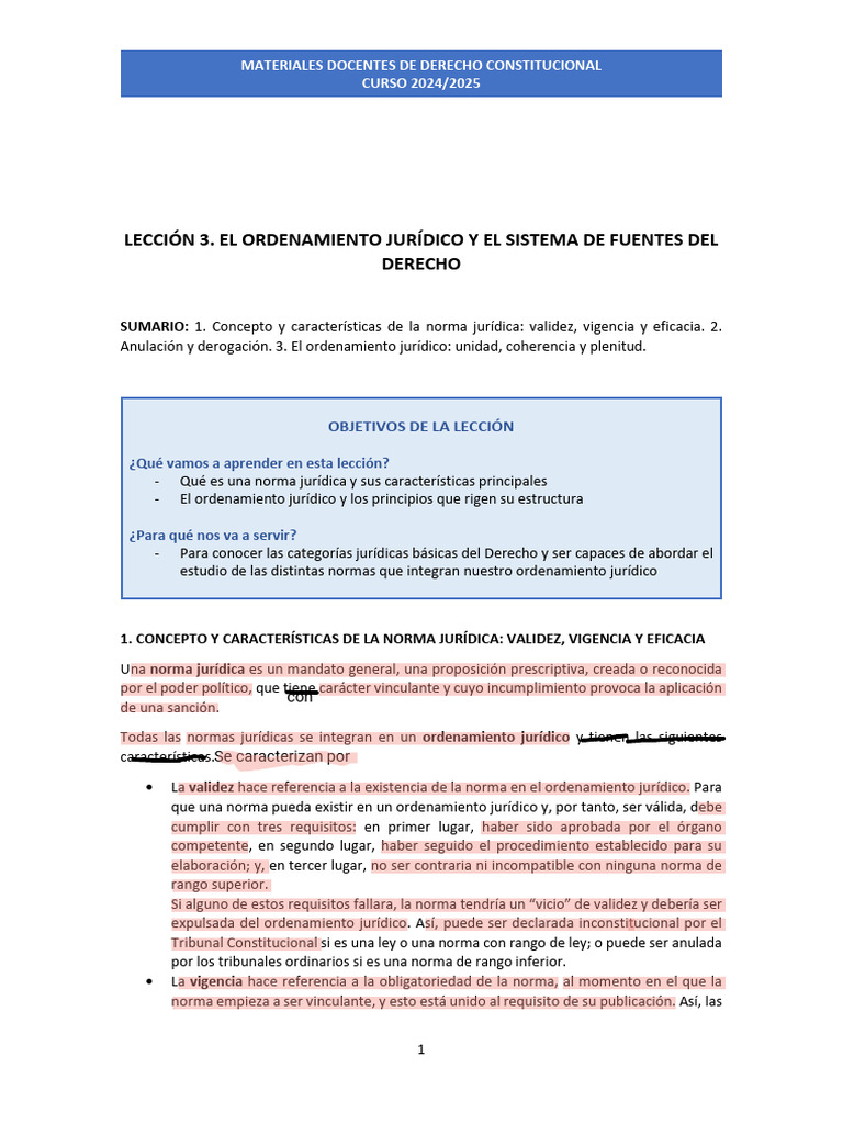 Fuentes del Derecho y Ordenamiento Jurídico | PDF | Justicia | Crimen y ...