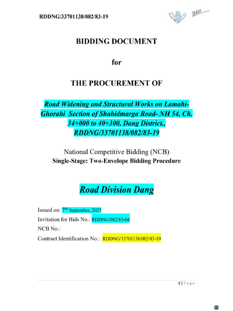 Bid Document (15) (1) | PDF