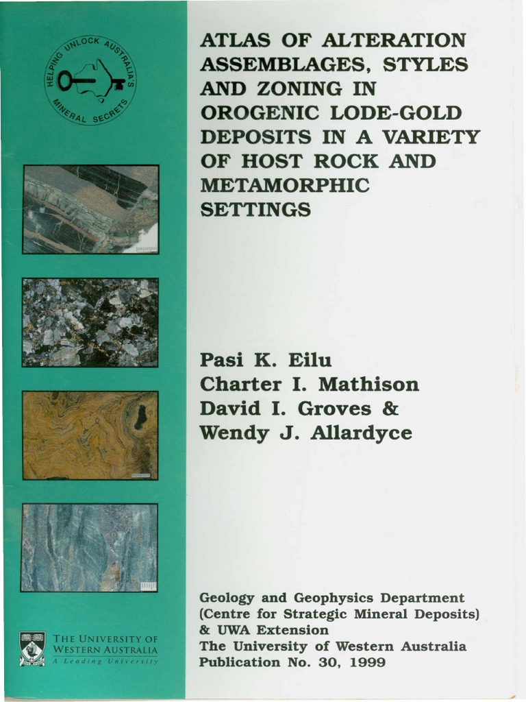 Alteration Hydrothermal Atlas of Alteration - Eilu1999 | PDF