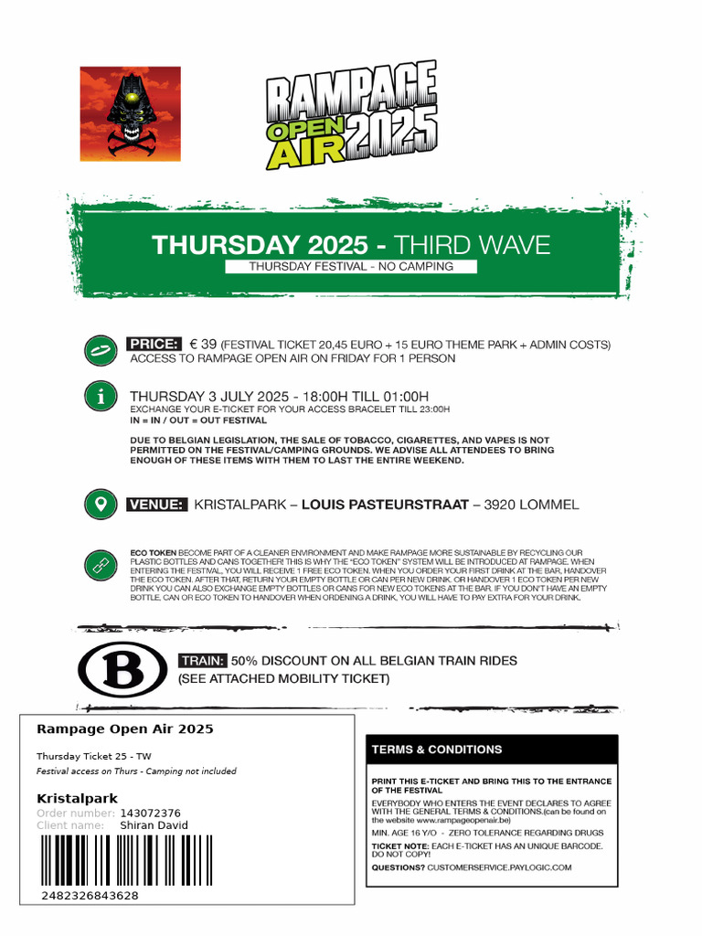 Rampage Open Air 2025 - Order 143072376 2 | PDF