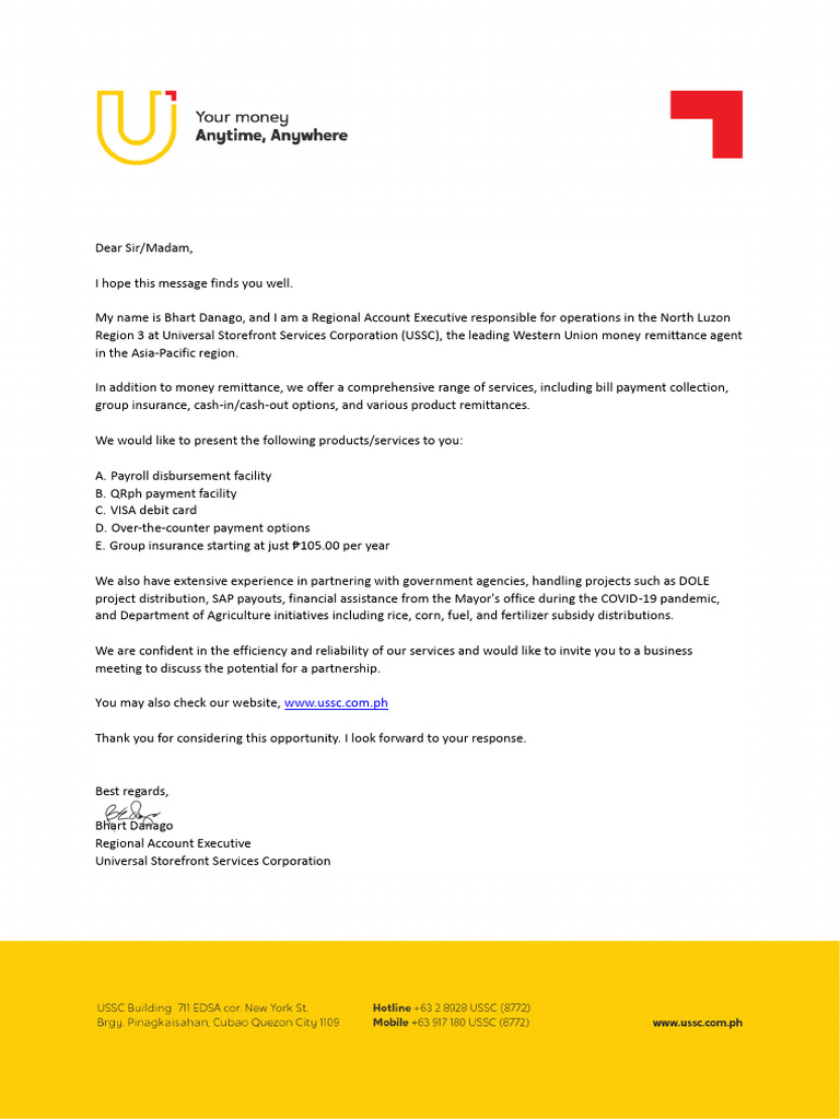 USSC - Business Proposal Template | PDF