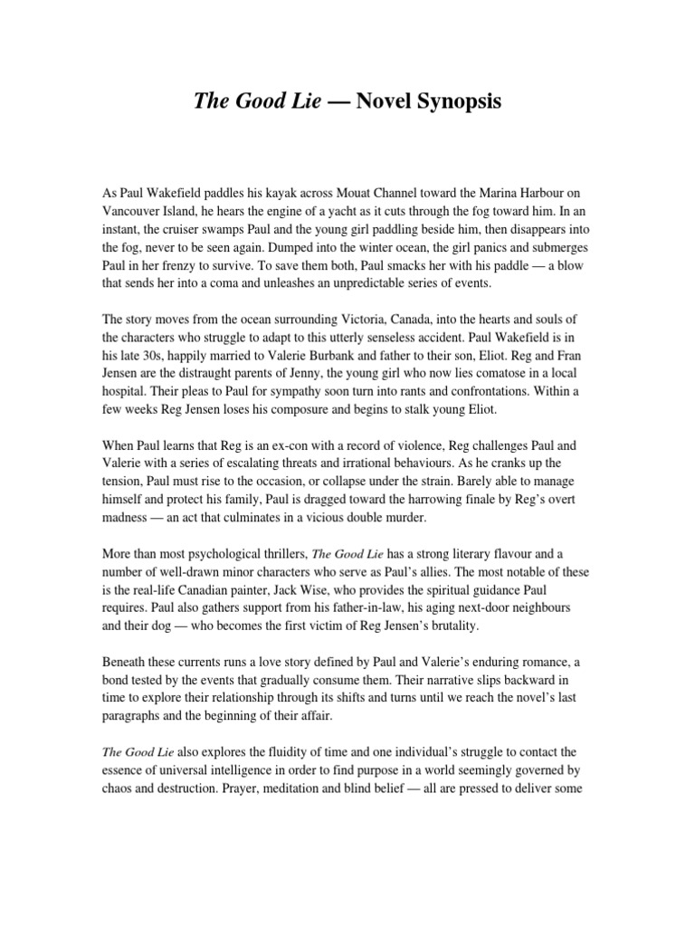 The Good Lie Novel Synopsis PDF The Secret Garden