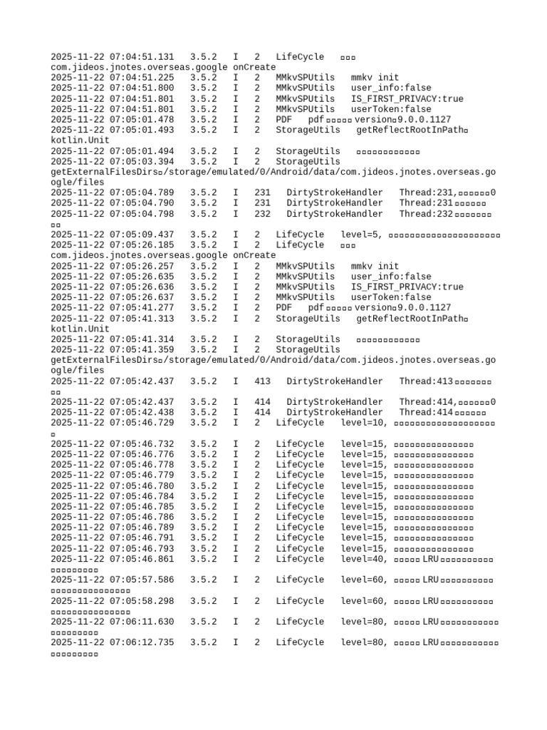 2025 11 22 - Log | PDF