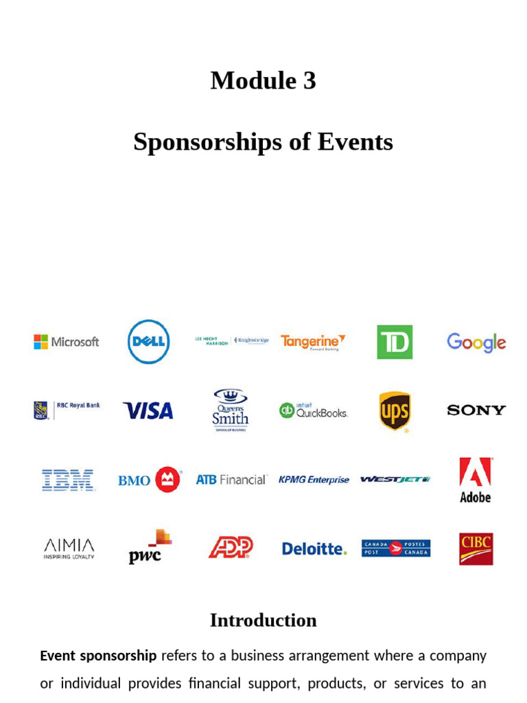 Event Sponsorship Strategies Explained | PDF | Sponsor (Commercial) | Brand