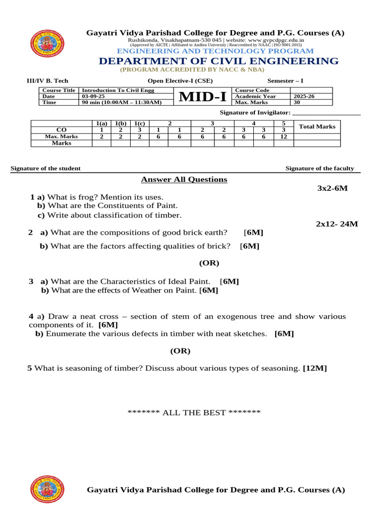 Open Elective MID I 2025 | PDF