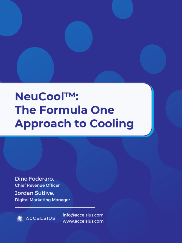 NeuCool™: Advanced Cooling Solutions | PDF | Formula One | Data Center