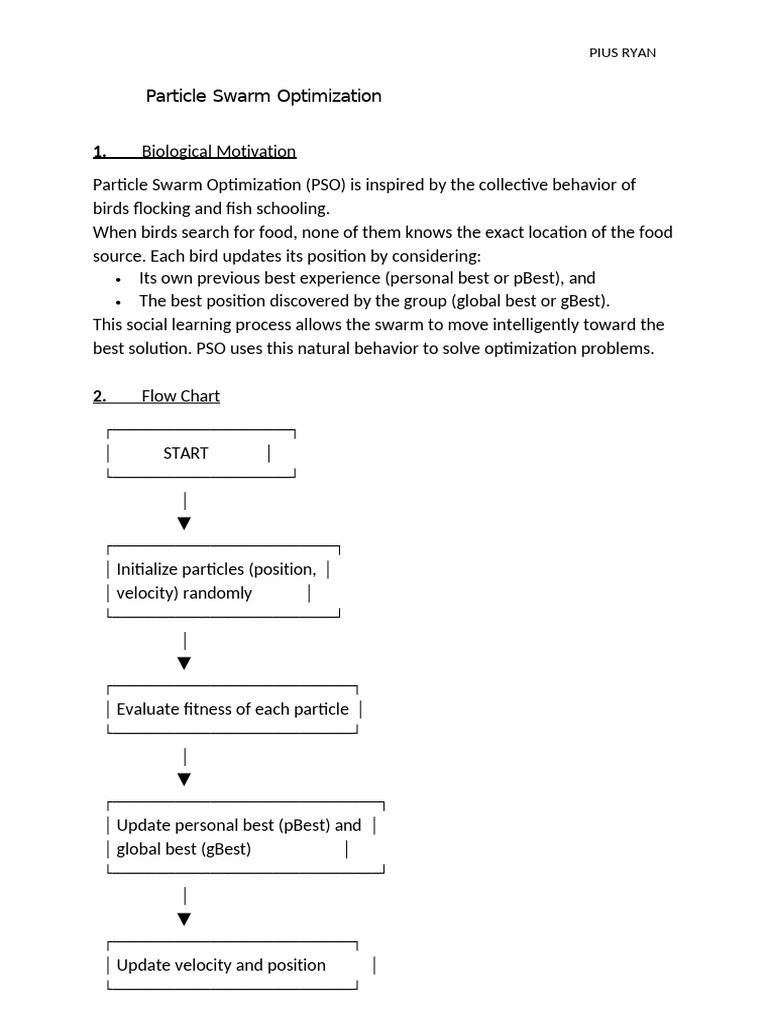 Particle Swarm OptimizatioPius | PDF | Numerical Analysis | Algorithms ...