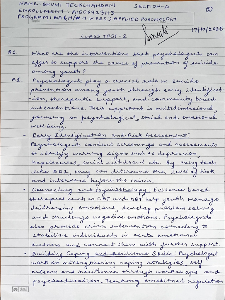 Class Test 2 | PDF