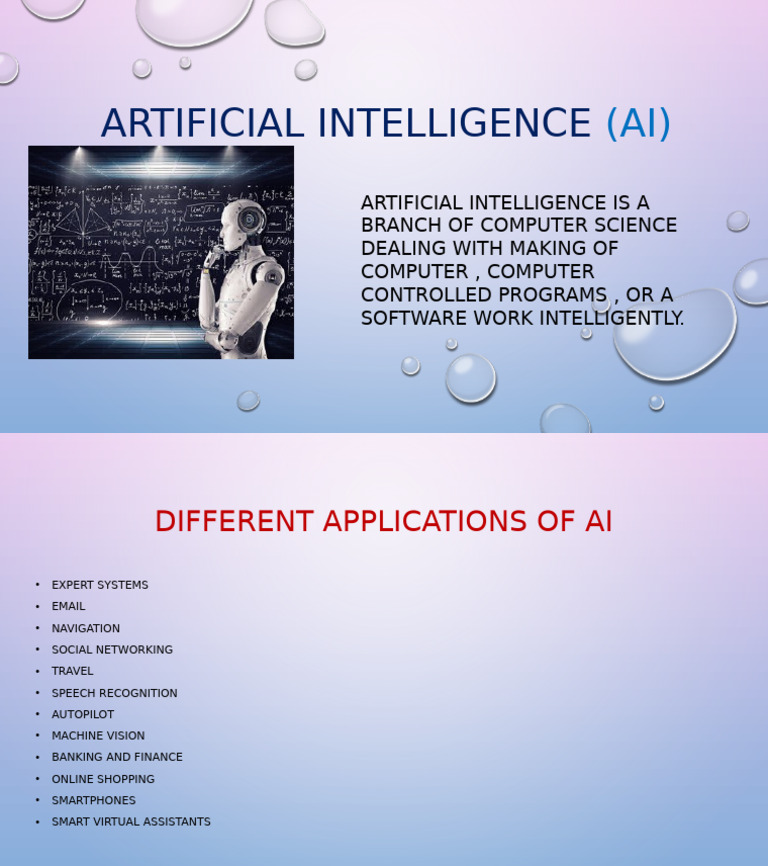 Overview of Artificial Intelligence Applications | PDF