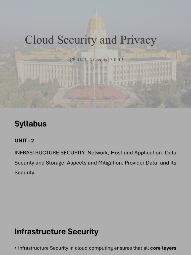 Cloud Security: Infrastructure & Application Protection | PDF ...