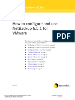 How To Configure and Use Netbackup 6.5.1 For Vmware: Symantec Technote 293350