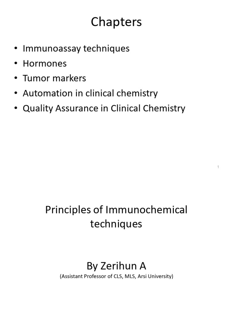 Immunochemical Techniques in Clinical Chemistry | PDF | Immunoassay | Elisa
