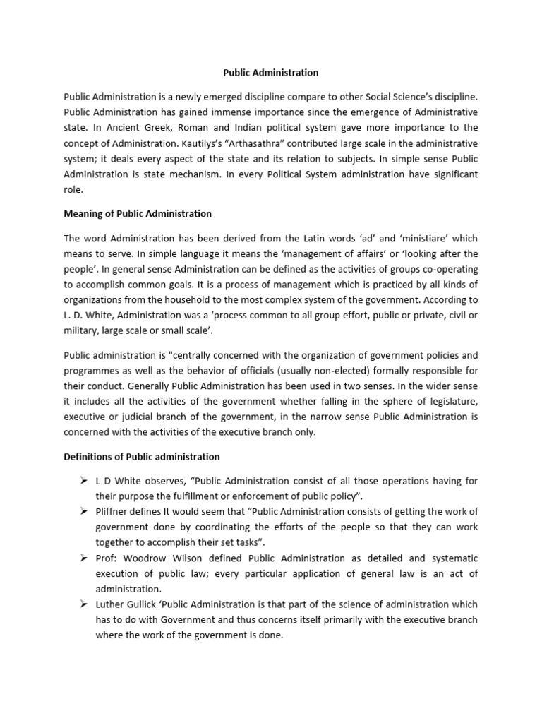 Understanding Public Administration Concepts | PDF | Public ...