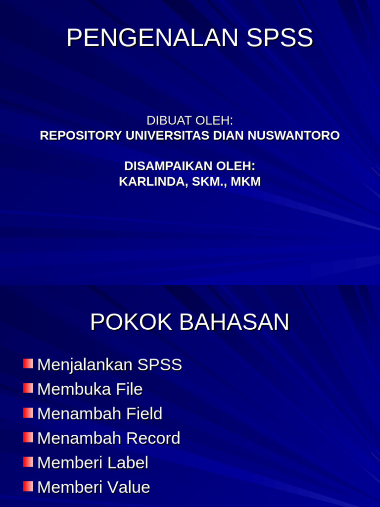 P7-Pengenalan SPSS | PDF
