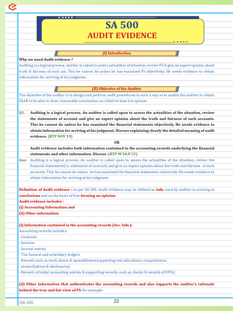 Understanding Audit Evidence in Auditing | PDF | Audit | Financial Audit