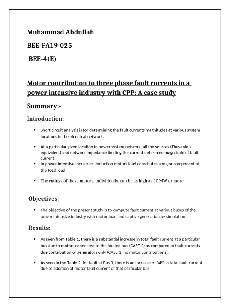EM Assignment Muhammad Abdullah BEE-FA19-025 | PDF | Electric Generator ...