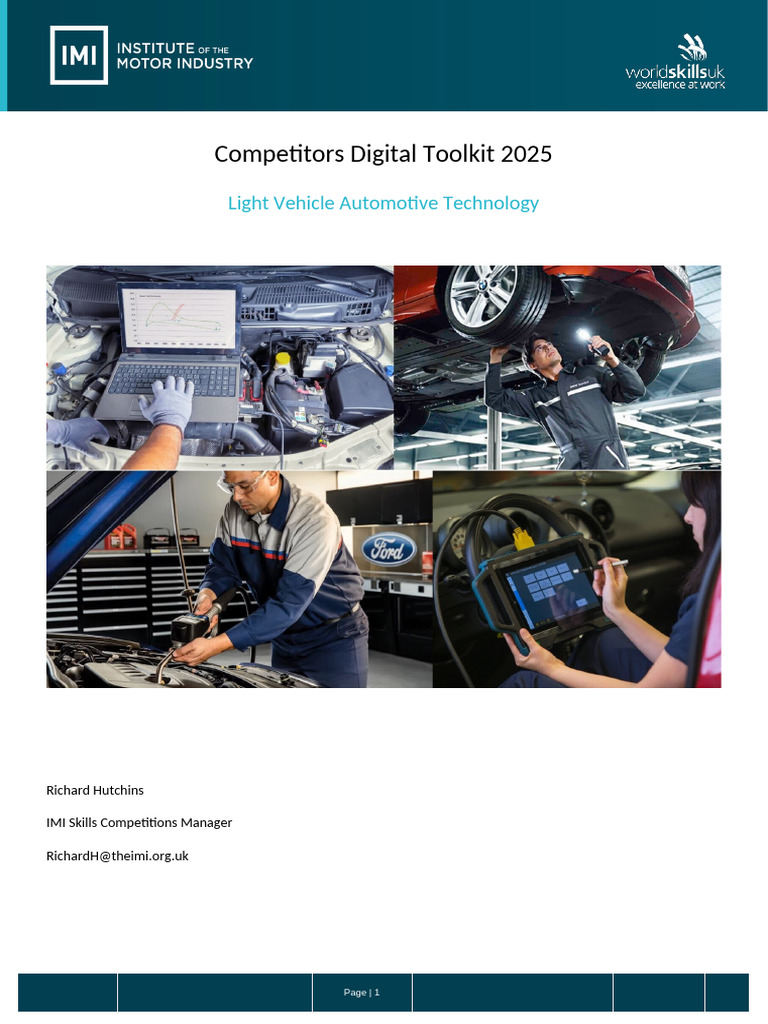 2025 Light Vehicle Competition Guide | PDF | Auto Mechanic