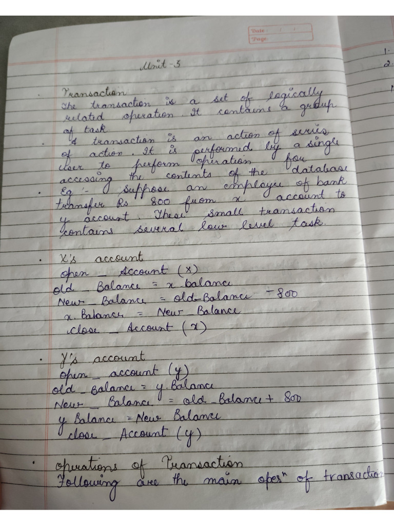 Dbms Unit 3 | PDF