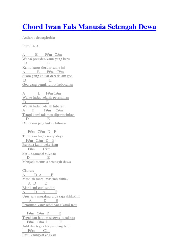 31++ Chord manusia setengah dewa chordtela ideas