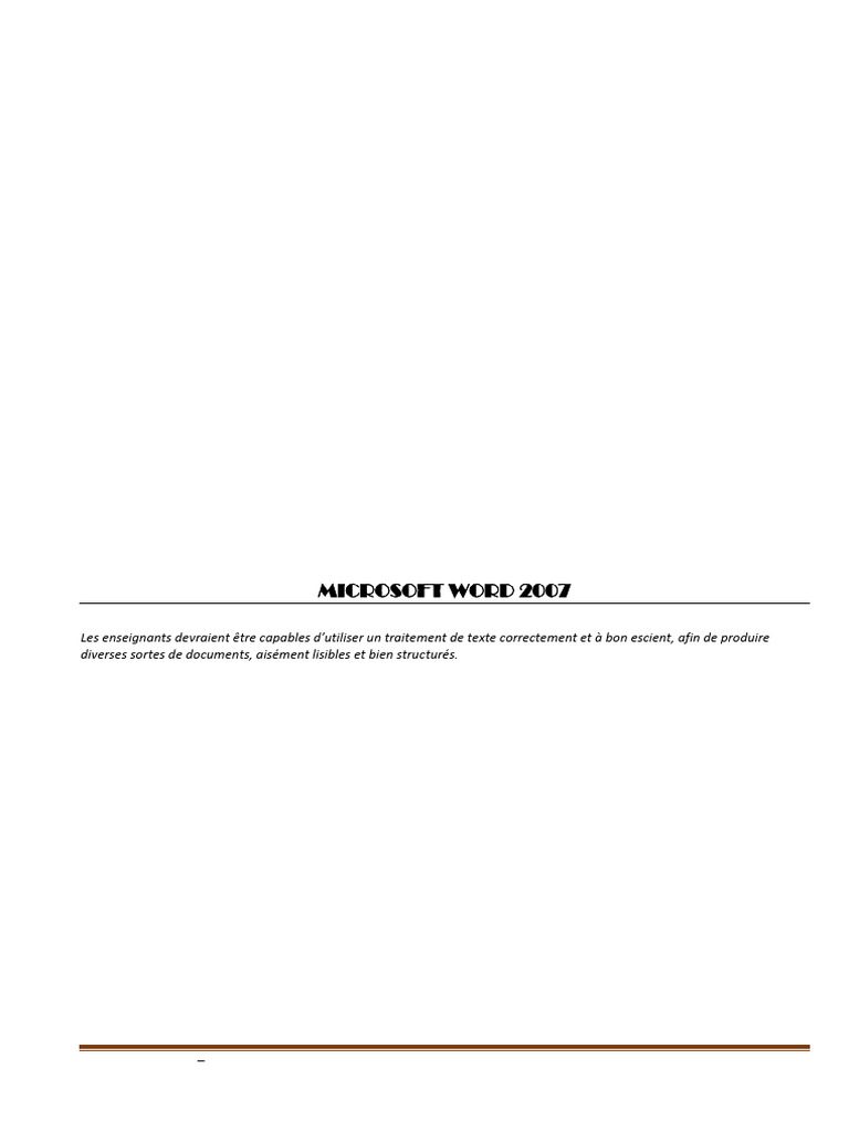 Guide pratique de Word 2007 | PDF | Microsoft Word | Microsoft Office