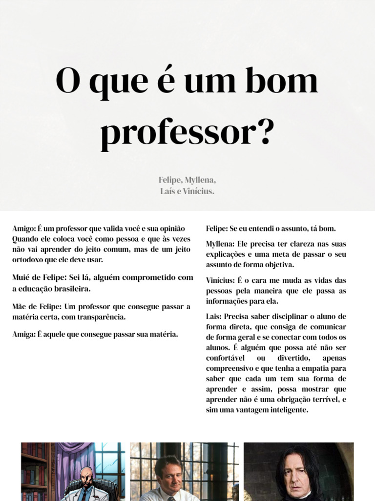 O Que É Um Bom Professor | PDF