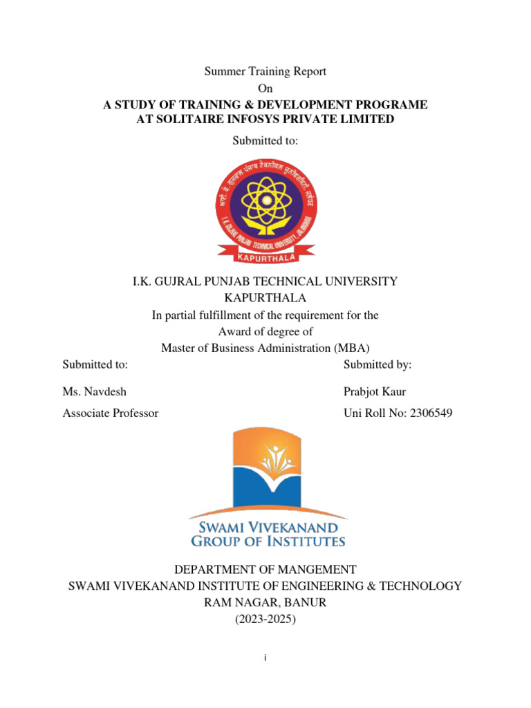 Summer Training on Development Programs | PDF | Human Resource ...