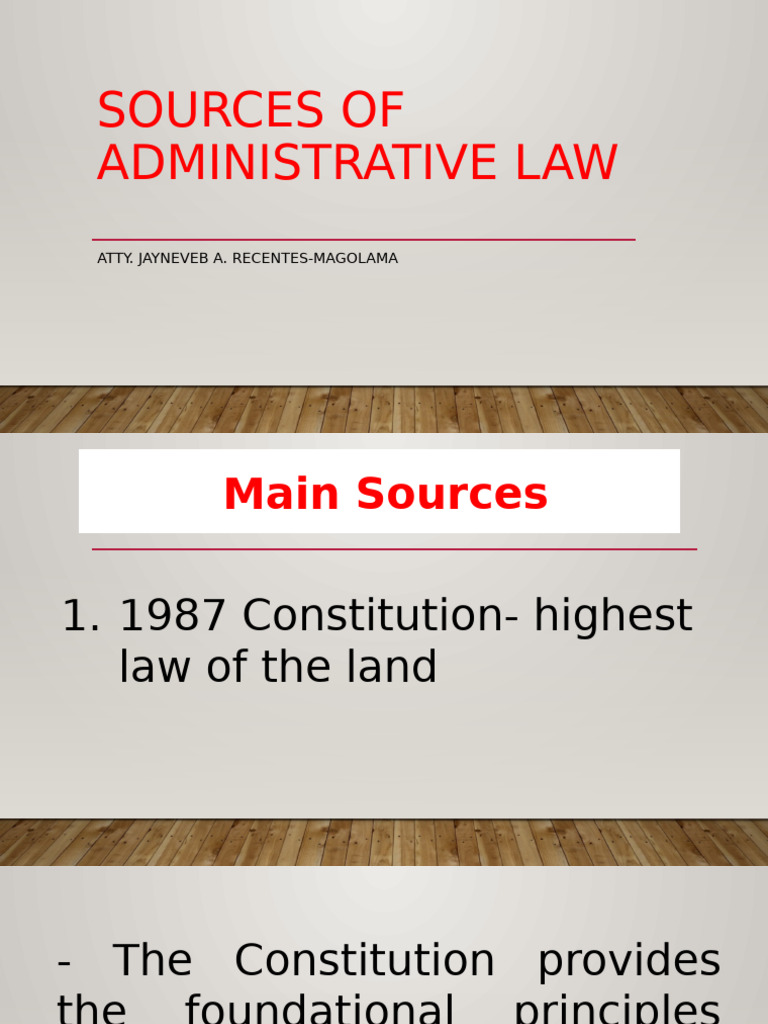 w3 Sources of Administrative Law | PDF | Constitutional Amendment ...