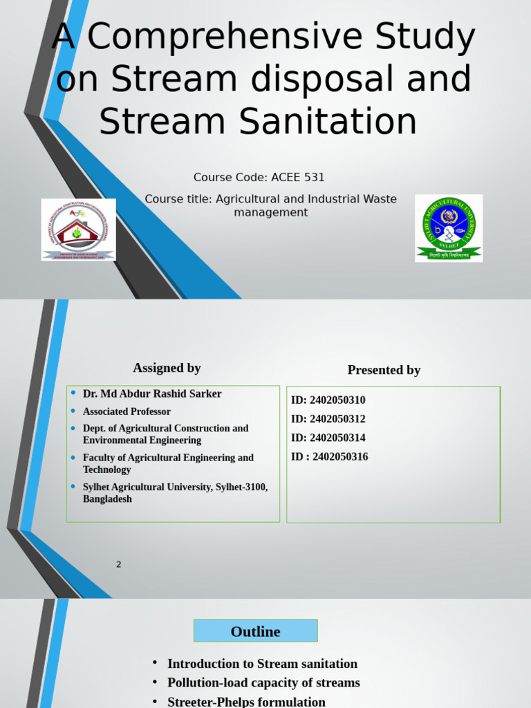 Stream Disposal and Stream Sanitation.. | PDF | Water Pollution | Water ...