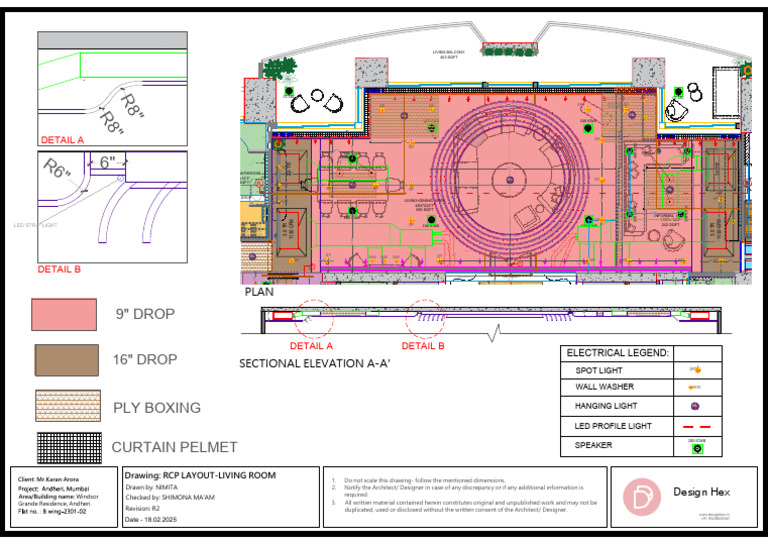 Living Room RCP Layout Design | PDF