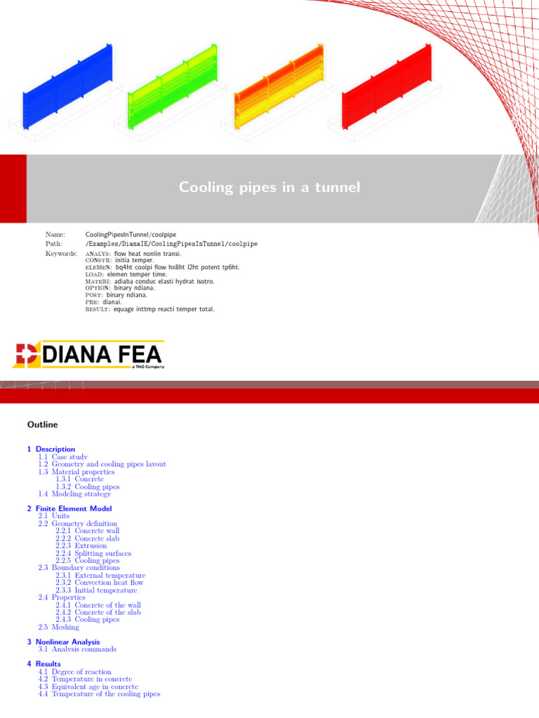 Tunnel Cooling Pipe Analysis Guide | PDF | Heat Transfer | Heat