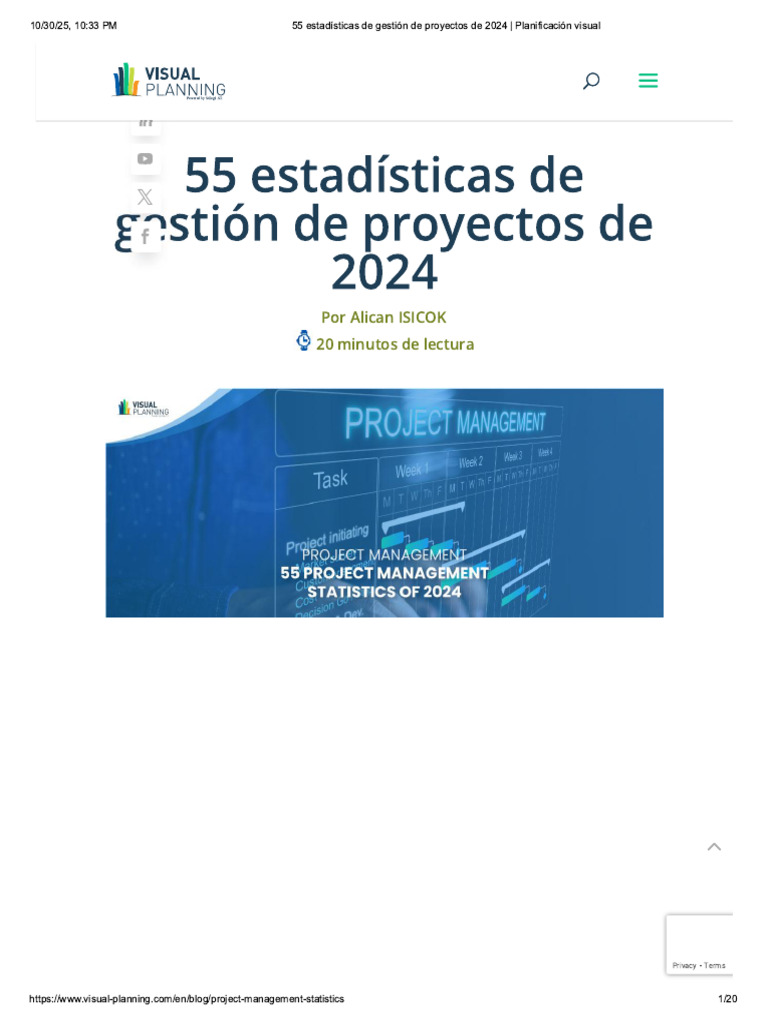 55 Estadísticas de Gestión de Proyectos de 2024 - Planificación Visual ...