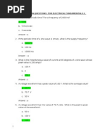 Final Exam Questions - Electrical Fundamentals 2