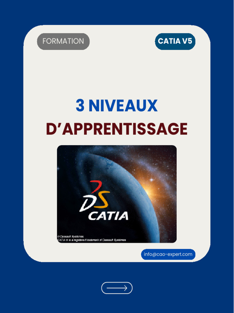 Formation CATIA V5 : 3 Niveaux d'Apprentissage | PDF