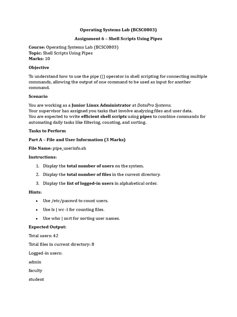 OSL Assignment 6 | PDF | Filename | Computing