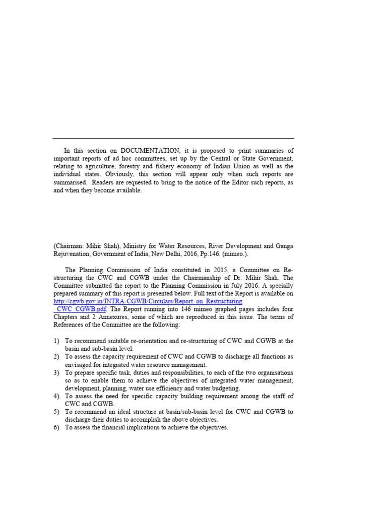 Water Management Challenges in India | PDF | Groundwater | Flood