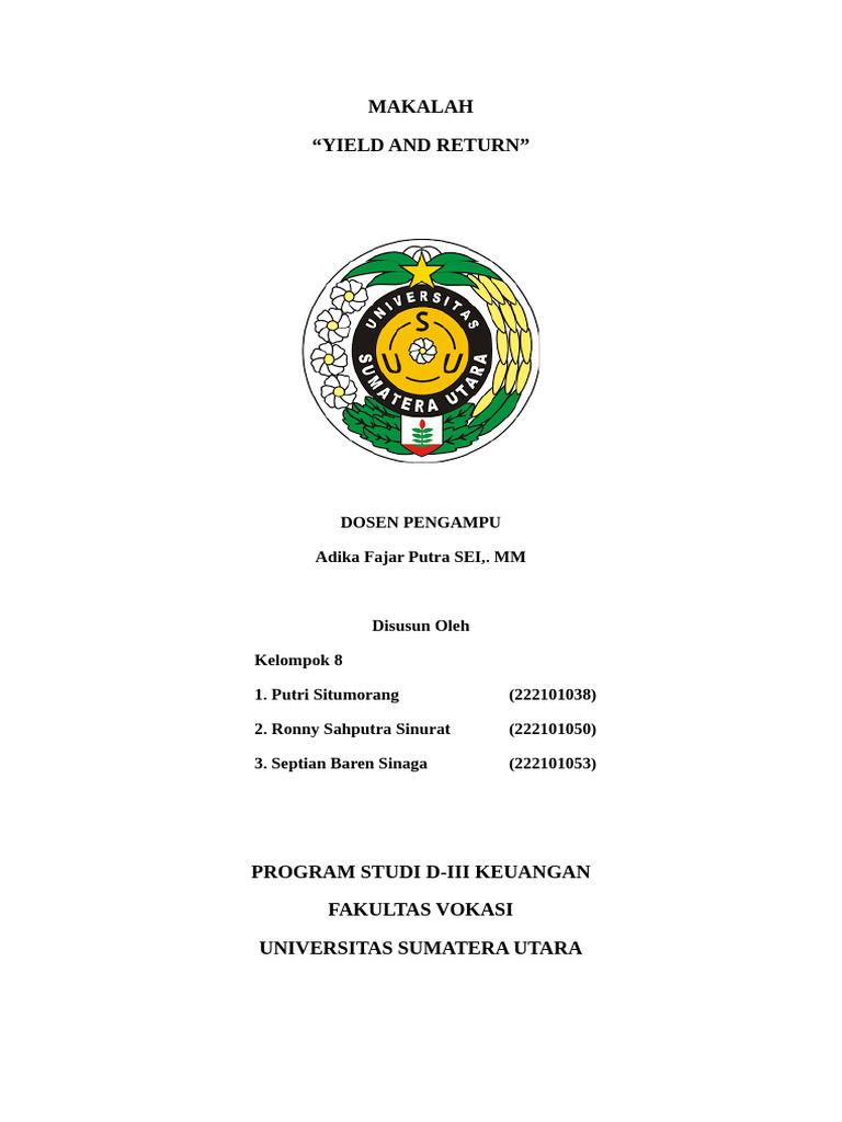 Memahami Yield dan Return dalam Keuangan | PDF