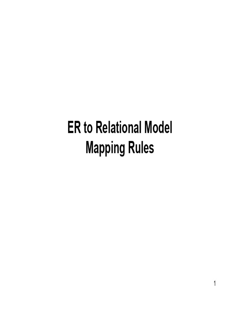 ER to Relational Model Mapping Guide | PDF | Software Design | Data Model