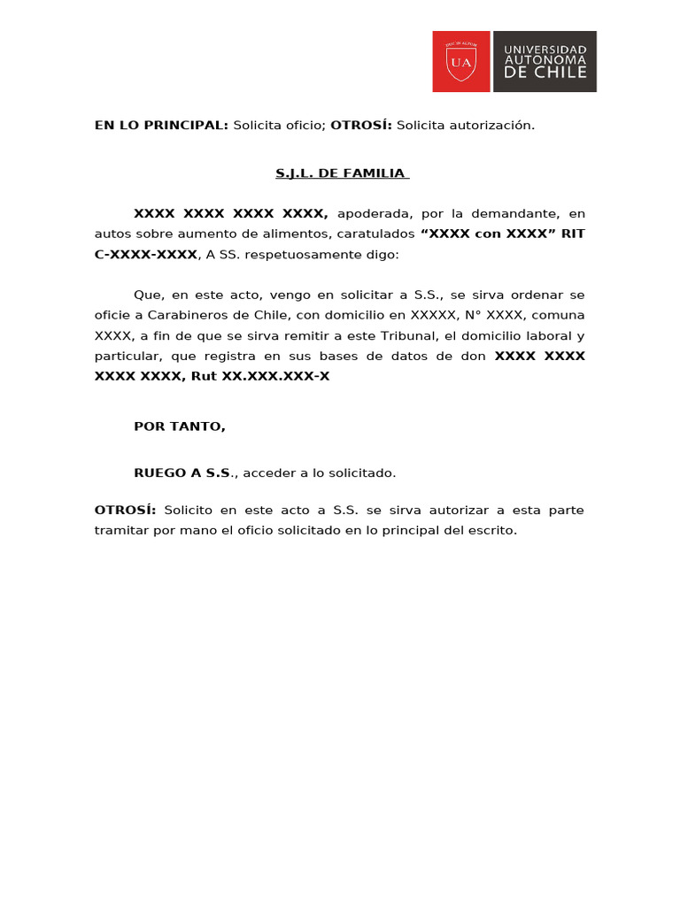 Solicita Oficio | PDF