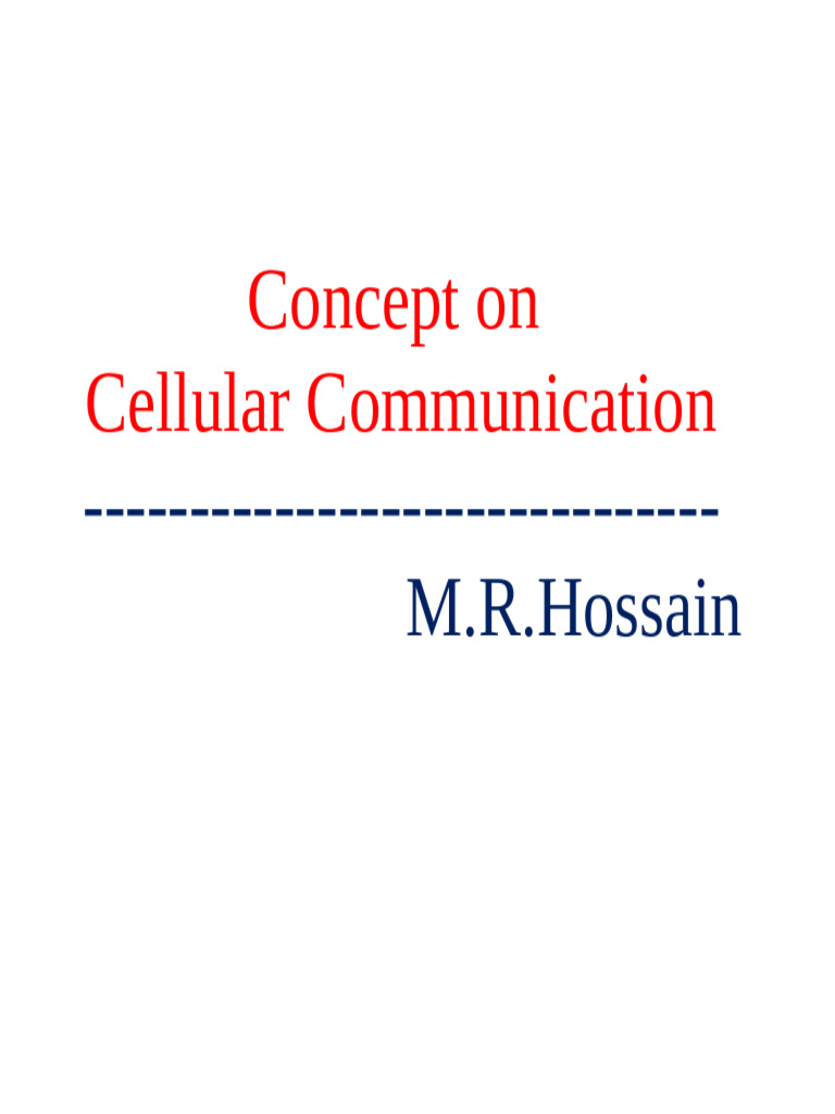 Basic of Celluar Communication | PDF