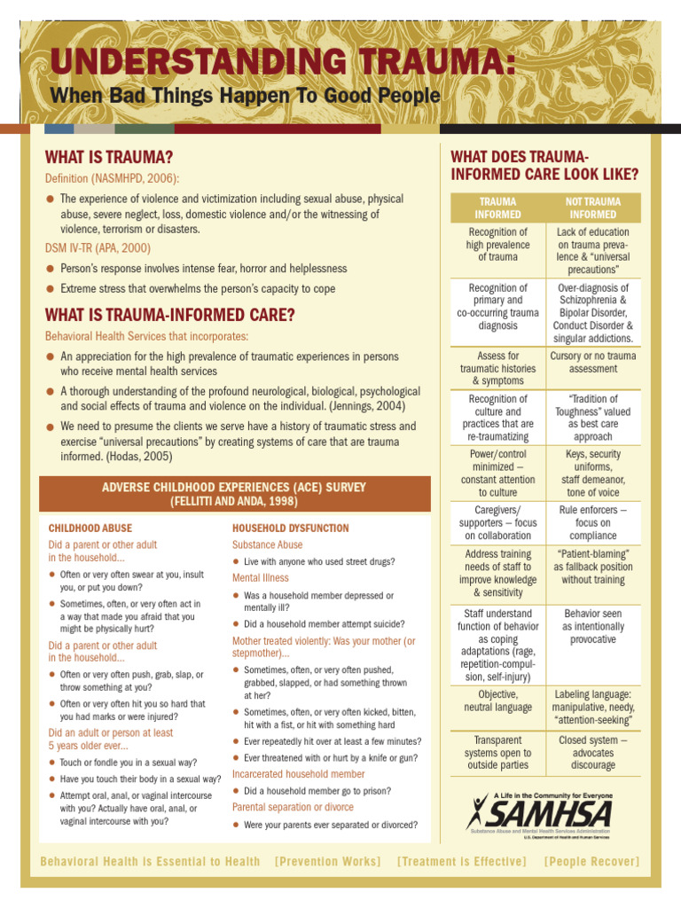 Understanding Trauma and Care Approaches | PDF | Psychological Trauma ...