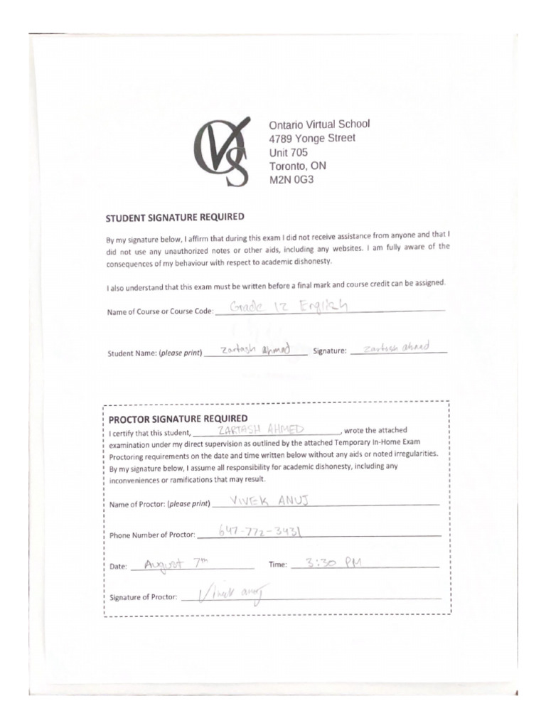 Ontario Virtual School | PDF