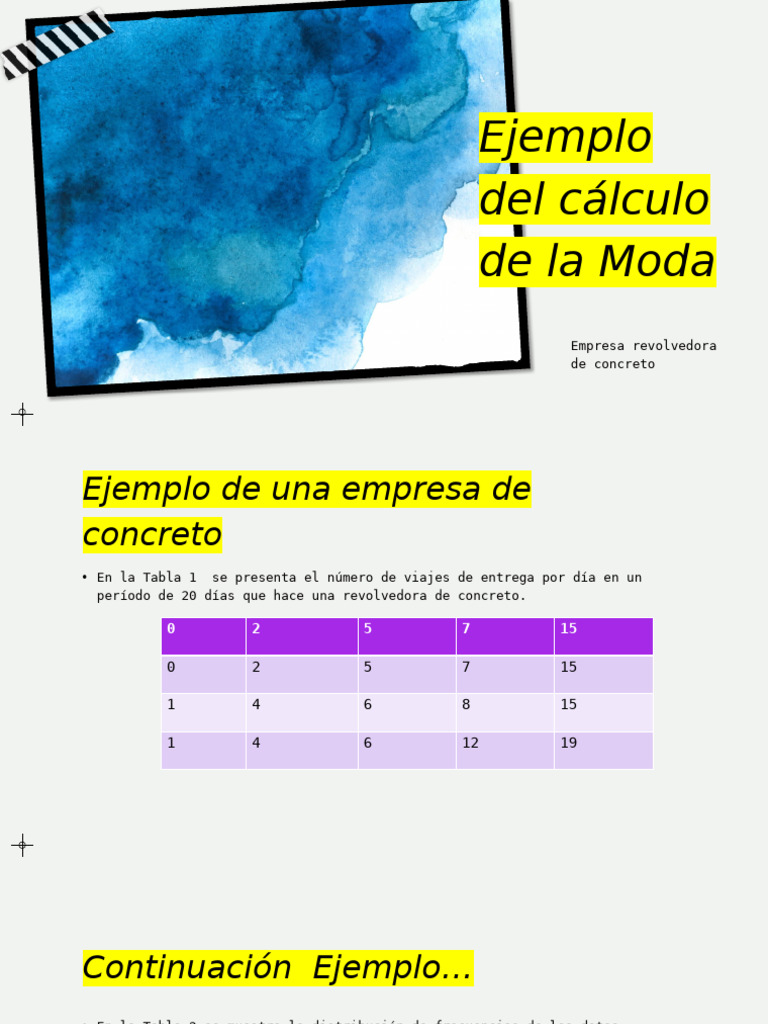 Cálculo de la Moda en Entregas de Concreto | PDF