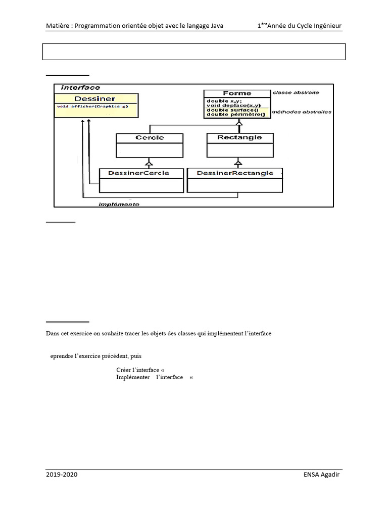 Interfaces et classes abstraites en Java | PDF