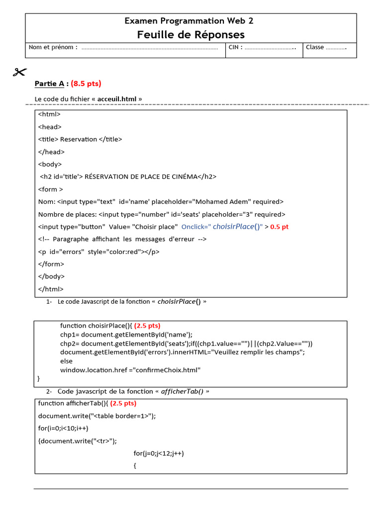 Examen de Programmation Web 2 | PDF | Programmation web