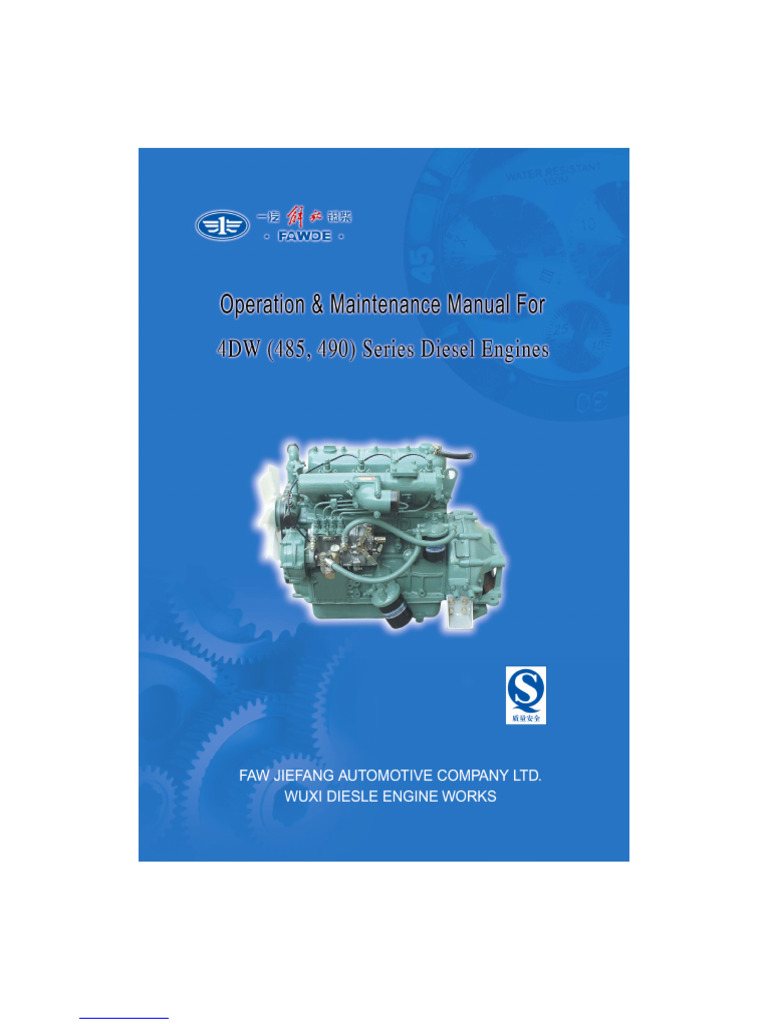 4DW Series Diesel Engine Manual | PDF | Motor Oil | Diesel Fuel