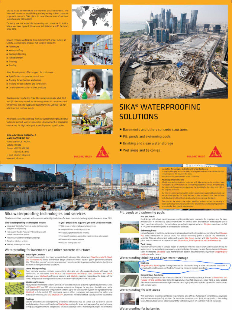 Eth Solutions Waterproofing PDF# Text Coatings Sikagard Epoxy Liquid | PDF