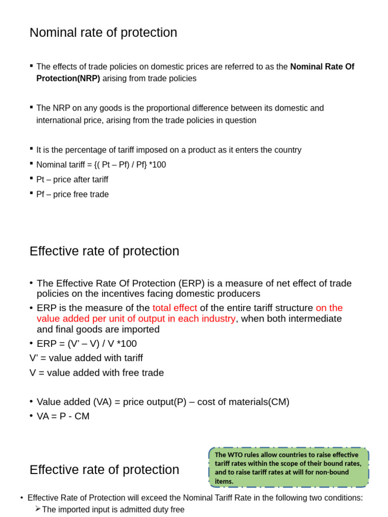 Understanding Nominal and Effective Protection Rates | PDF | Tariff ...
