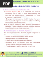 SAP T-Codes for Accounts Payable | PDF
