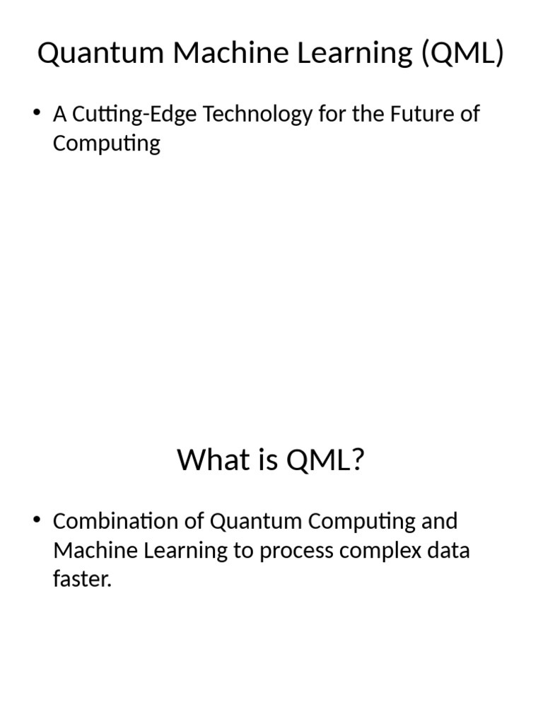 Quantum Machine Learning Overview | PDF