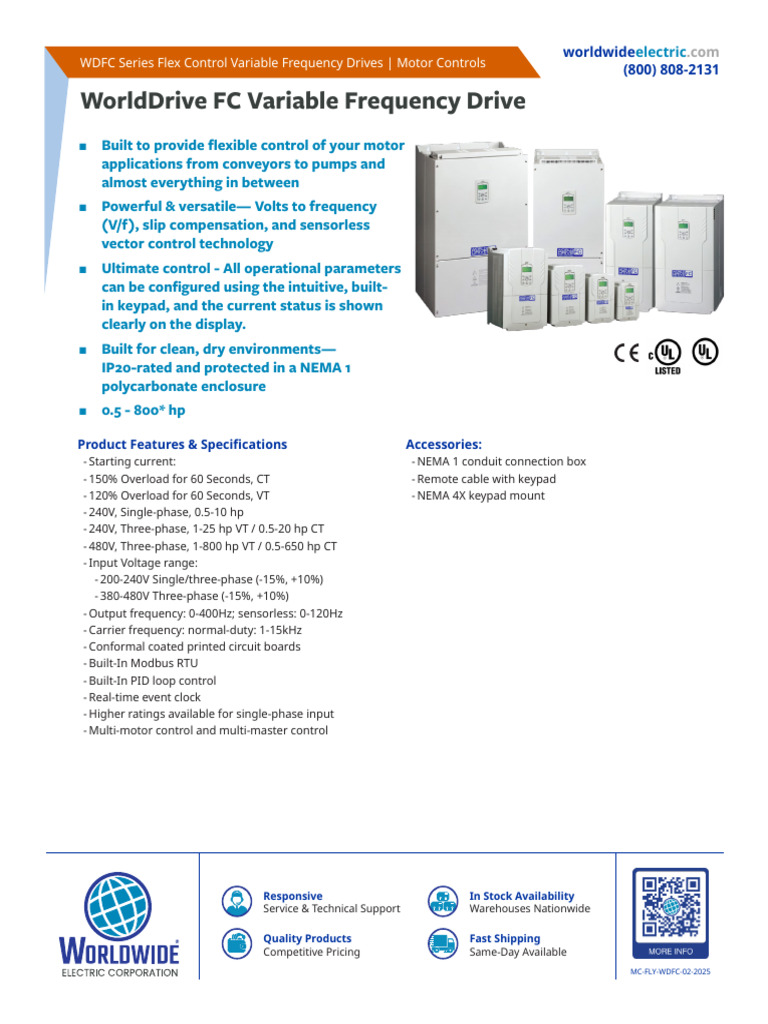 WorldDrive FC Variable Frequency Drive Specs | PDF | Electronic ...